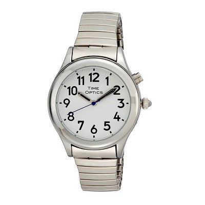 Ladies Talking Watch-Silver Flex