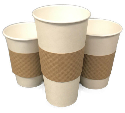 Kraft Cup Sleeves for 12 & 16oz Hot Cups (Large)